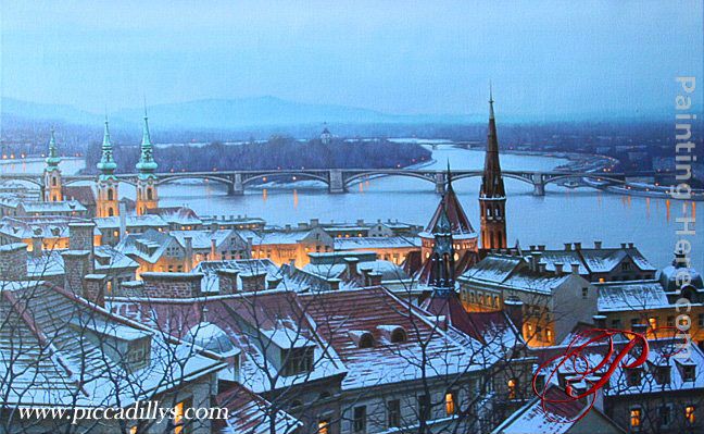 An Evening In Budapest painting - Alexei Butirskiy An Evening In Budapest art painting